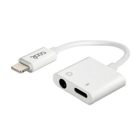 Adaptador de 3,5 mm com conector Bluetooth duplo + carga de relâmpago COOL