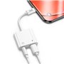 Adaptador de 3,5 mm com conector Bluetooth duplo + carga de relâmpago COOL