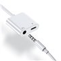 Adaptador de 3,5 mm com conector Bluetooth duplo + carga de relâmpago COOL