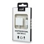 Adaptador Dual USB TYPE-C (Auscultadores + carregamento) Digital COOL