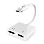 Adaptador Dual USB TYPE-C (Auscultadores + carregamento) Digital COOL
