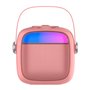 Alto-falante musical Bluetooth universal 6W COOL Mini Karaokê + Microfone Rosa