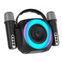 Alto-falante musical Bluetooth universal 6W COOL Mini Karaokê Party + 2 Microfones Preto