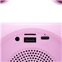 Alto-falante musical Bluetooth universal 6W COOL Mini Karaokê Party + 2 Microfones Rosa