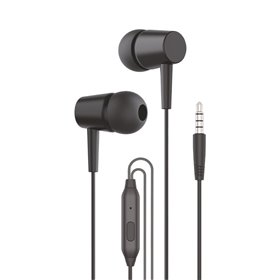 Auscultadores 3,5 mm COOL Bear Stereo com Microfone Preto