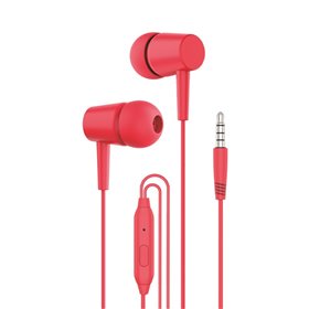 Auscultadores 3,5 mm COOL Bear Stereo com Microfone Vermelho