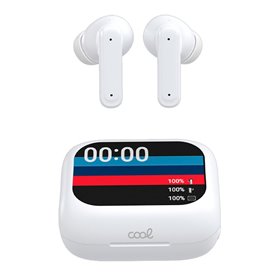 Auscultadores Estéreo Bluetooth Dual Pod COOL Ambient Branco