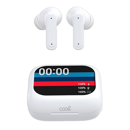 Auscultadores Estéreo Bluetooth Dual Pod COOL Ambient Branco