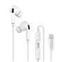 Auscultadores estéreo COOL brancos com micro para iPhone - Elásticos IN-EAR (Bluetooth Lightning)
