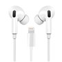 Auscultadores estéreo COOL brancos com micro para iPhone - Elásticos IN-EAR (Bluetooth Lightning)