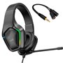 Auscultadores estéreo Gaming COOL Exodus RGB Lighting + Adapt. Áudio de 3,5 mm incluído
