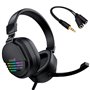 Auscultadores estéreo Gaming COOL Nitro RGB Lighting + Adapt. Áudio de 3,5 mm incluído