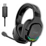 Auscultadores estéreo PC / PS4 / PS5 / Xbox Iluminação Gaming COOL Tuned Black USB 7.1