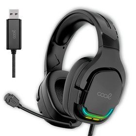 Auscultadores estéreo PC / PS4 / PS5 / Xbox Iluminação Gaming COOL Tuned Black USB 7.1