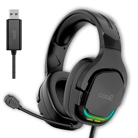 Auscultadores estéreo PC / PS4 / PS5 / Xbox Iluminação Gaming COOL Tuned Black USB 7.1