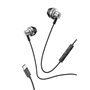 Auscultadores Estéreo Tipo C COOL com microfone (Metal) Prateado