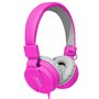 Auscultadores Jack COOL de 3,5 mm Toronto Fones de ouvido com micro rosa
