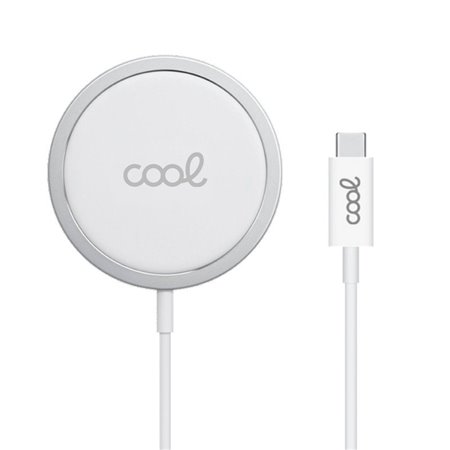 Base carregador MAGNETIC Qi sem fio para smartphones COOL Branco