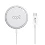 Base carregador MAGNETIC Qi sem fio para smartphones COOL Branco