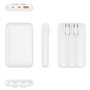 Bateria Externa Power Bank 5000 mAh COOL (2 Cabos: TYPE C / Lightning) Branco