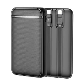 Bateria Externa Power Bank 5000 mAh COOL (2 Cabos: TYPE C / Lightning) Preto