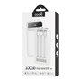 Bateria Externa Universal Power Bank 10.000 mAh + Carregamento Rápido 22,5W - 3A (3 conexões) Branco