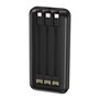 Bateria Externa Universal Power Bank 10.000 mAh + Carregamento Rápido 22,5W - 3A (3 conexões) Preto