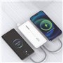 Bateria Externa Universal Power Bank 10.000 mAh PD 22,5W (2 conexões) Branco