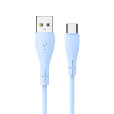 Cabo USB COOL Silicone Universal Tipo C Azul Céu (1 metro)