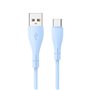 Cabo USB COOL Silicone Universal Tipo C Azul Céu (1 metro)