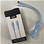 Cabo USB COOL Silicone Universal Tipo C para Tipo C Azul Céu (1 metro)