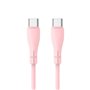 Cabo USB COOL Silicone Universal Tipo C para Tipo C Rosa (1 metro)