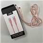 Cabo USB COOL Silicone Universal Tipo C para Tipo C Rosa (1 metro)