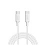 Cabo USB universal COOL compatível TYPE-C a TYPE-C (1 metro) Branco 3 Amp