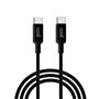 Cabo USB universal COOL compatível TYPE-C a TYPE-C (1 metro) Preto 3 Amp