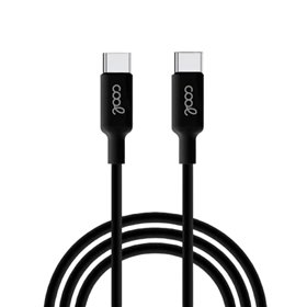Cabo USB universal COOL compatível TYPE-C a TYPE-C (1 metro) Preto 3 Amp