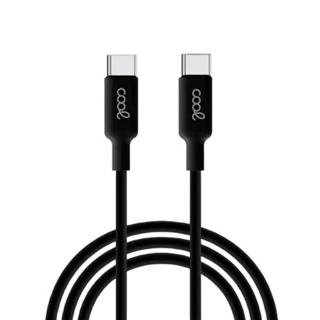 Cabo USB universal COOL compatível TYPE-C a TYPE-C (1 metro) Preto 3 Amp