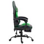 Cadeira Gaming Premium COOL Rest Preto-Verde (Apoio pes)
