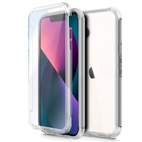 Capa COOL de Silicone 3D para iPhone 13 mini (frente e verso transparentes)
