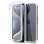 Capa COOL de Silicone 3D para iPhone 15 Pro (frente e verso transparentes)