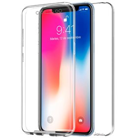 Capa COOL de Silicone 3D para iPhone X / iPhone XS (frente e verso transparentes)