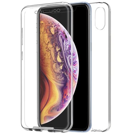 Capa COOL de Silicone 3D para iPhone XS Max (frente e verso transparentes)