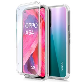 Capa COOL de Silicone 3D para Oppo A54 5G / A74 5G (frente e verso transparentes)