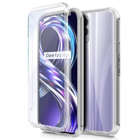 Capa COOL de Silicone 3D para Realme 8i / Narzo 50 (frente e verso transparentes)