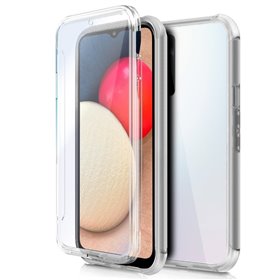 Capa COOL de Silicone 3D para Samsung A025 Galaxy A02s (frente e verso transparentes)
