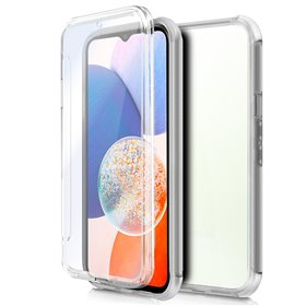 Capa COOL de Silicone 3D para Samsung A145 Galaxy A14 / A14 5G (frente e verso transparentes)