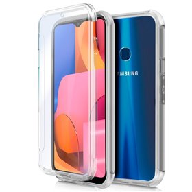 Capa COOL de Silicone 3D para Samsung A207 Galaxy A20s (frente e verso transparentes)