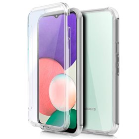 Capa COOL de Silicone 3D para Samsung A226 Galaxy A22 5G (frente e verso transparentes)