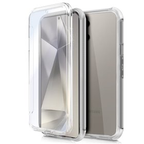 Capa COOL de Silicone 3D para Samsung S928 Galaxy S24 Ultra (transparente frente + verso)