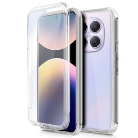Capa COOL de Silicone 3D para Xiaomi Redmi Note 14 Pro (transparente frente + verso)